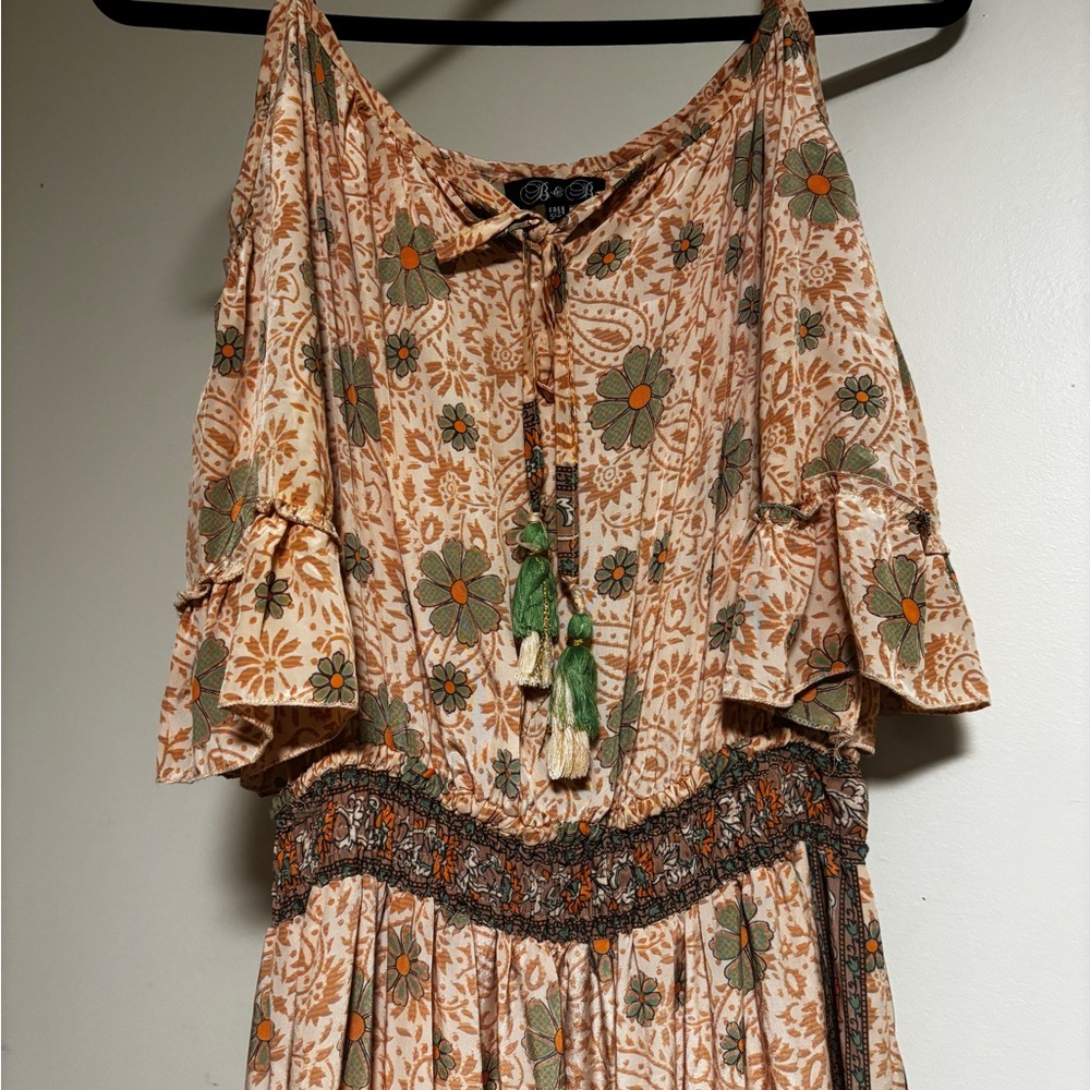 Silk Floral Bohemian Maxi Dress